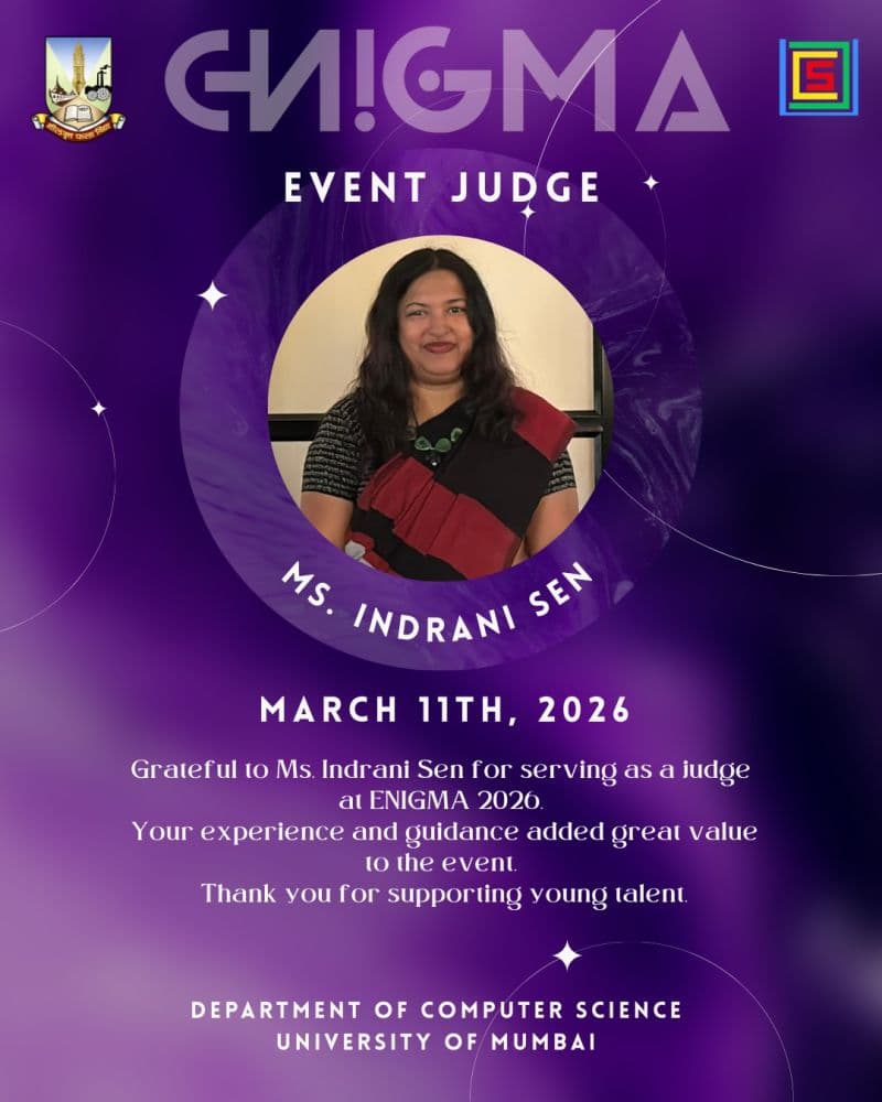Event Judge: Ms. Indrani Sen
